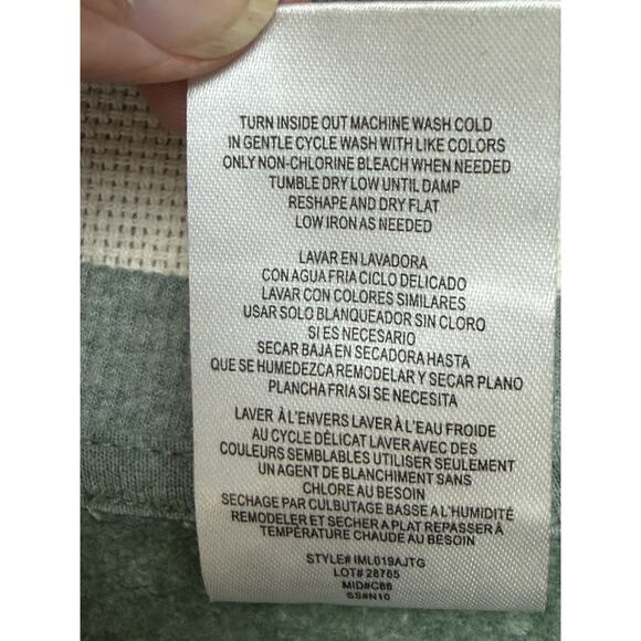 Women’s Sweatshirt Sz M Sage Green Plants Gardening Graphic Long Sleeve Casual - Picture 8 of 11